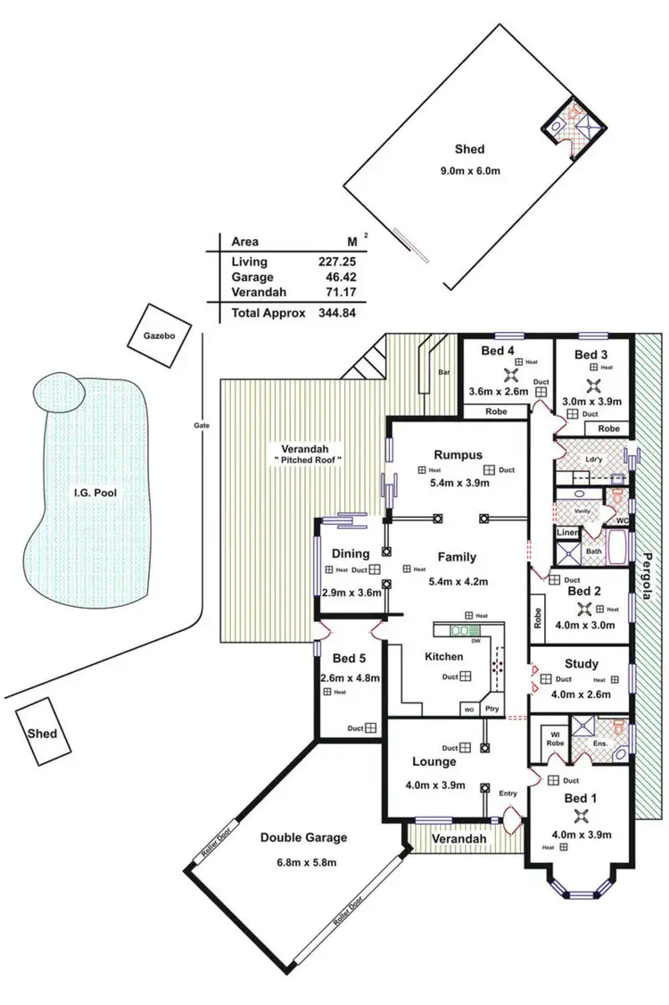 Floorplan of Homely house listing, 9 Quantock Crescent, Craigmore SA 5114