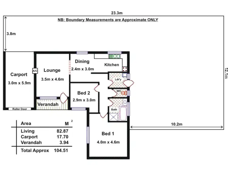 Floorplan of Homely unit listing, 4/28 Zanoni Crescent, Surrey Downs SA 5126