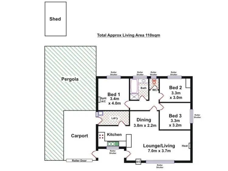 Floorplan of Homely house listing, 43 Kildonan Avenue, Para Vista SA 5093