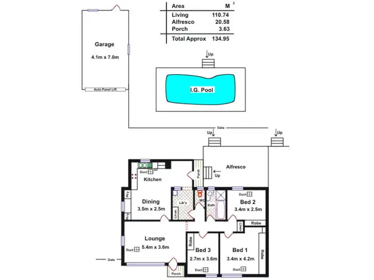 Floorplan of Homely house listing, 45 Mozart Avenue, Ingle Farm SA 5098