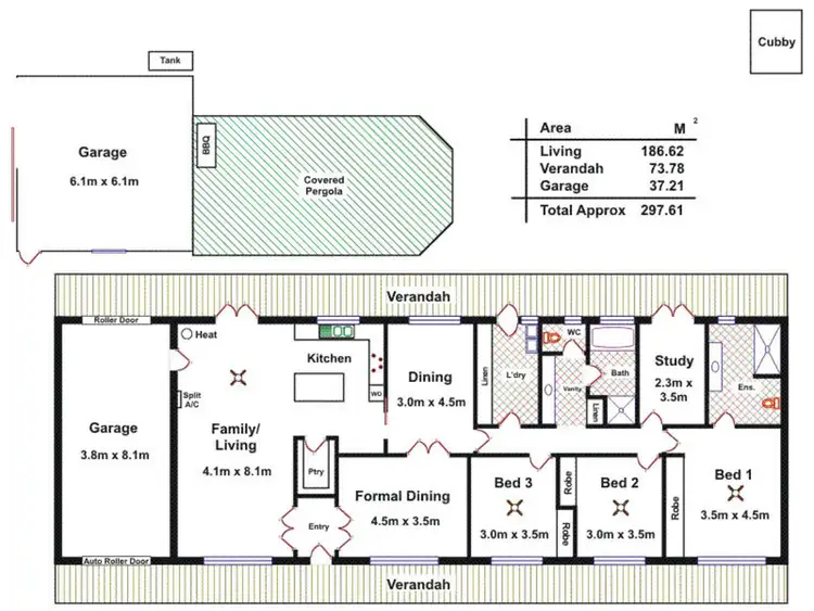 Floorplan of Homely house listing, 7 Raschella Street, Hope Valley SA 5090