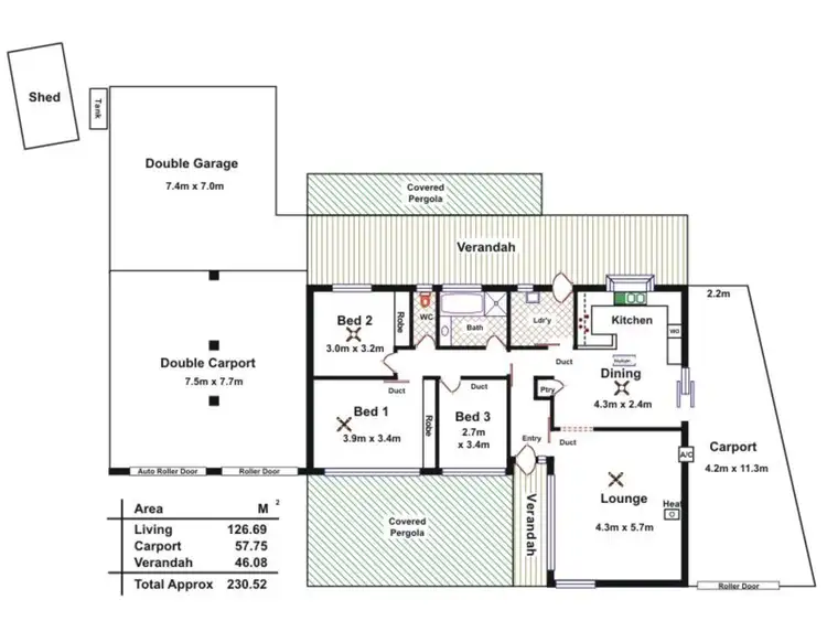Floorplan of Homely house listing, 1 Whitford Street, Modbury North SA 5092
