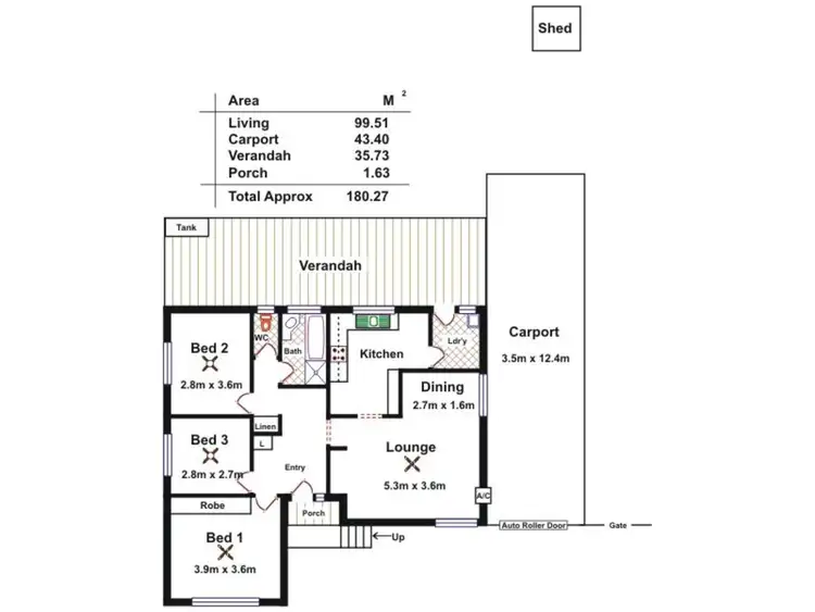 Floorplan of Homely house listing, 46 Warrandee Drive, Modbury North SA 5092