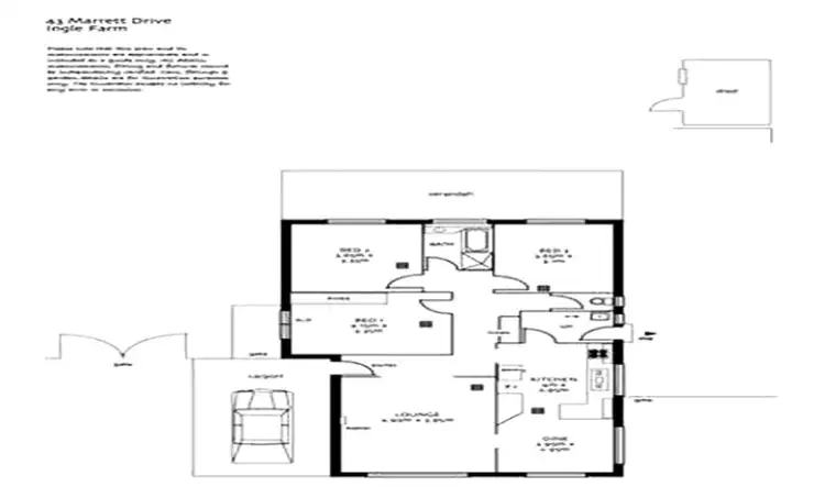 Floorplan of Homely house listing, 43 Marrett Drive, Ingle Farm SA 5098
