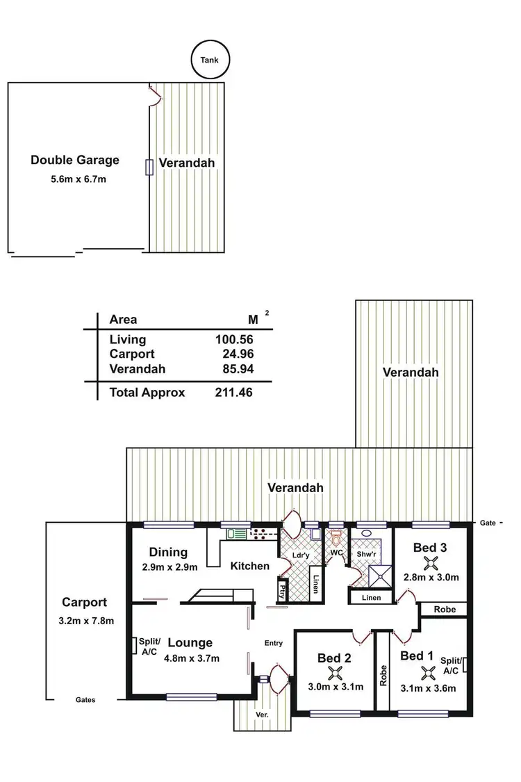 Floorplan of Homely house listing, 1 Loretta Street, Redwood Park SA 5097