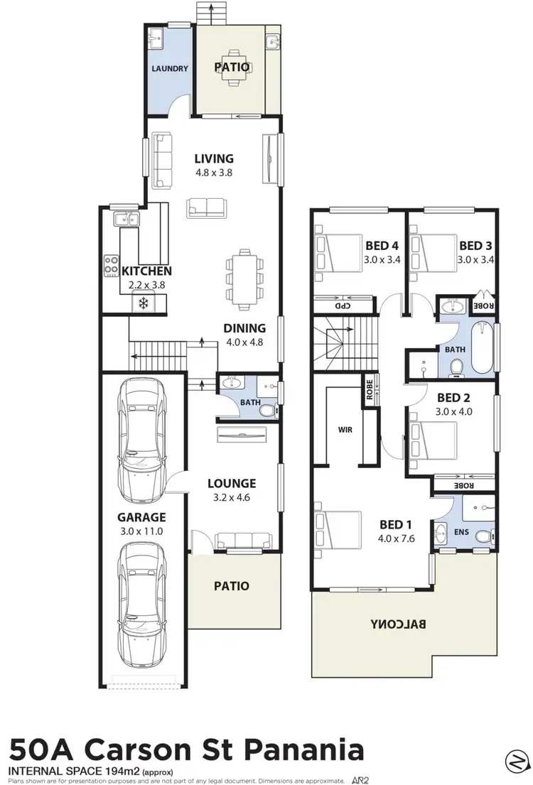 Floorplan of Homely semi-detached listing, 50 Carson Street, Panania NSW 2213