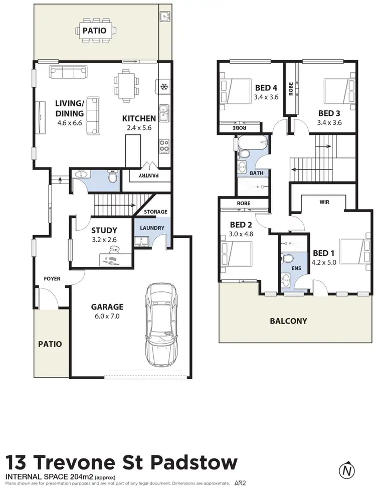 Floorplan of Homely semi-detached listing, 13 Trevone Street, Padstow NSW 2211