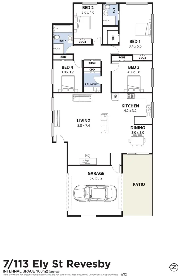 Floorplan of Homely villa listing, 7/113-117 Ely Street, Revesby NSW 2212