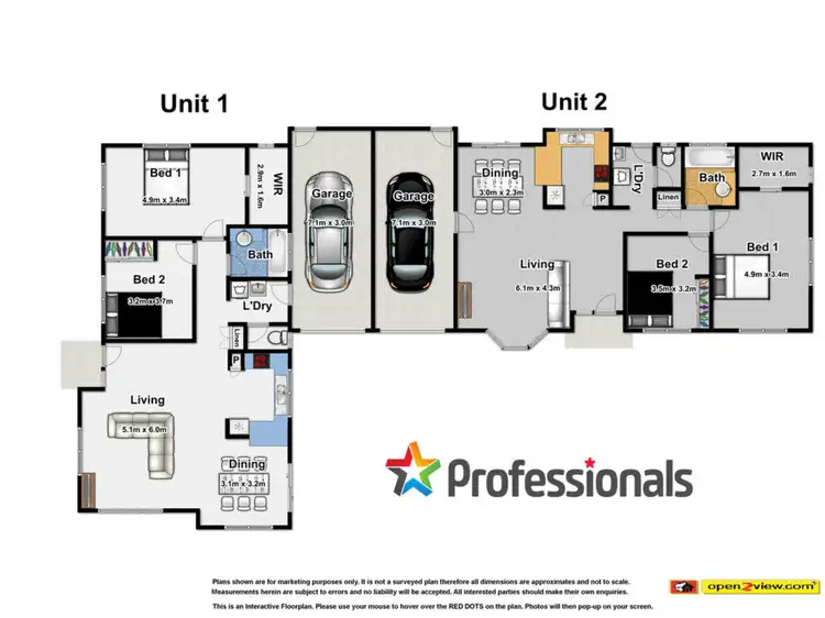 Floorplan of Homely semi-detached listing, 1 & 2/114-116 Mann Street, Westcourt QLD 4870