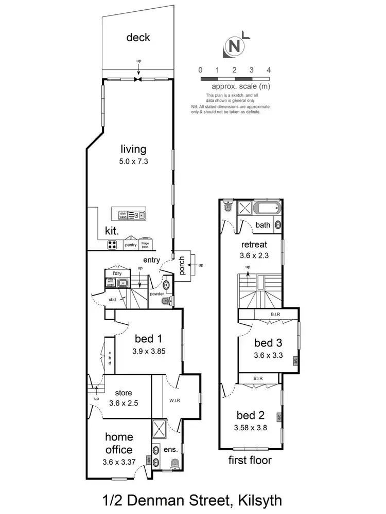 Floorplan of Homely unit listing, 1/2 Denman Street, Kilsyth VIC 3137