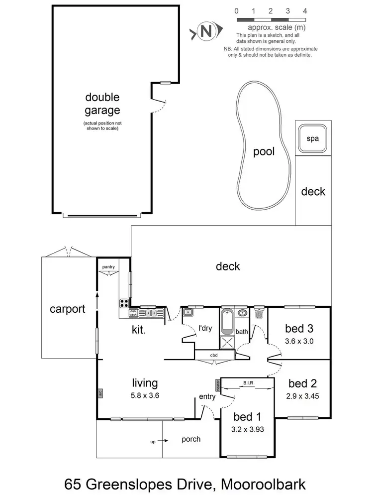 Floorplan of Homely house listing, 65 Greenslopes Drive, Mooroolbark VIC 3138