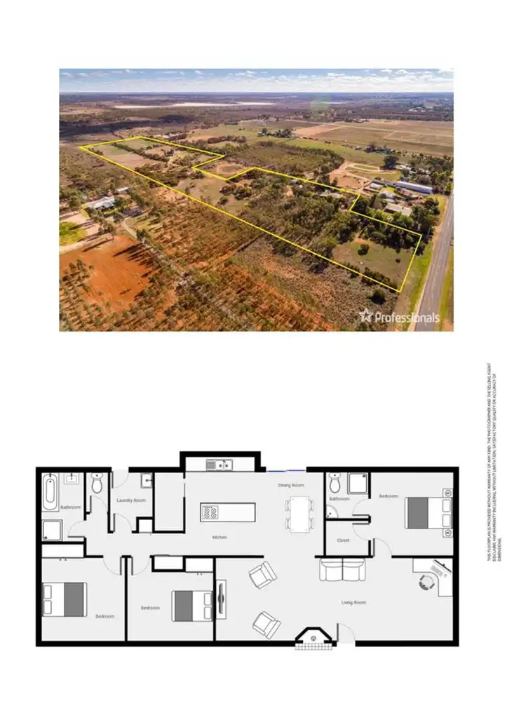 Floorplan of Homely rural property listing, 3781 Benetook Avenue, Koorlong VIC 3501
