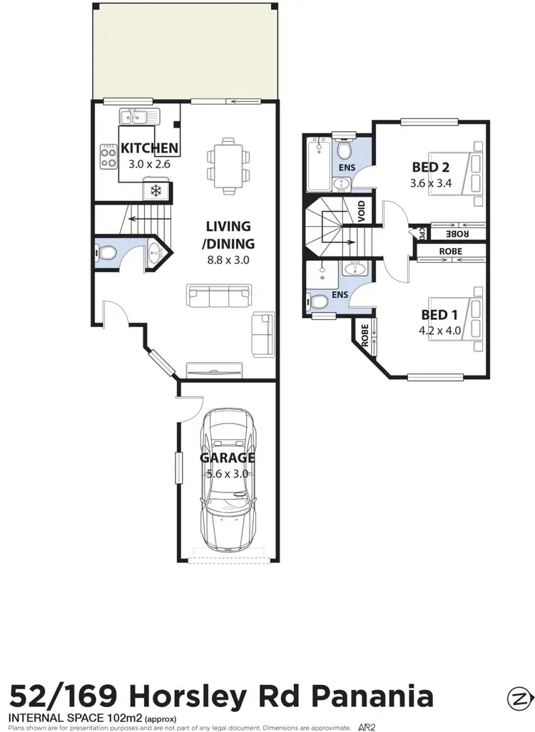 Floorplan of Homely townhouse listing, 52/169 Horsley Road, Panania NSW 2213