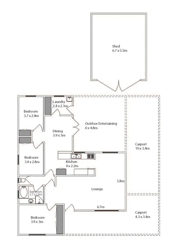 Floorplan of Homely house listing, 2 Kunjara Court, Mildura VIC 3500