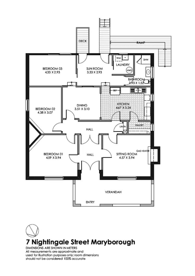 Floorplan of Homely house listing, 7 Nightingale Street, Maryborough VIC 3465