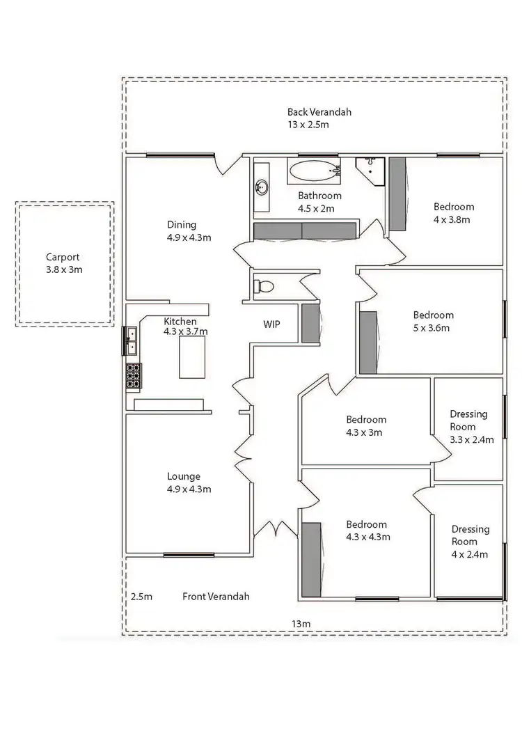 Floorplan of Homely house listing, 571 Karadoc Avenue, Irymple VIC 3498