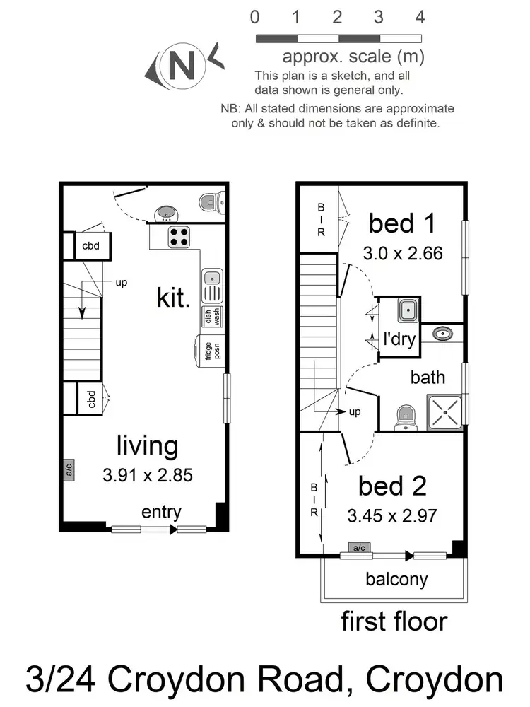 Floorplan of Homely townhouse listing, 3/24 Croydon Road, Croydon VIC 3136
