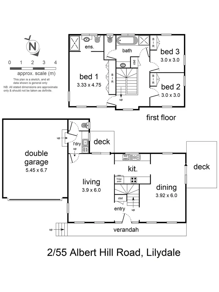 Floorplan of Homely townhouse listing, 2/55 Albert Hill Road, Lilydale VIC 3140