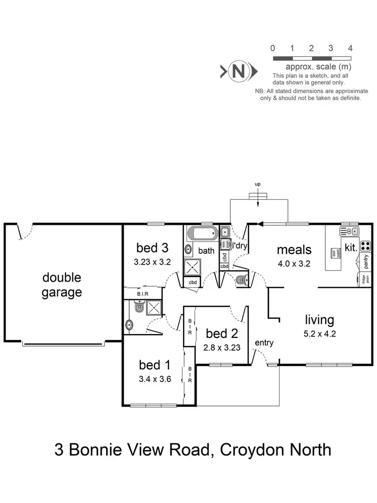 Floorplan of Homely house listing, 3 Bonnie View Road, Croydon North VIC 3136