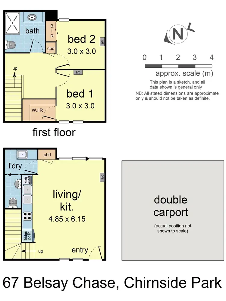 Floorplan of Homely townhouse listing, 67 Belsay Chase, Chirnside Park VIC 3116