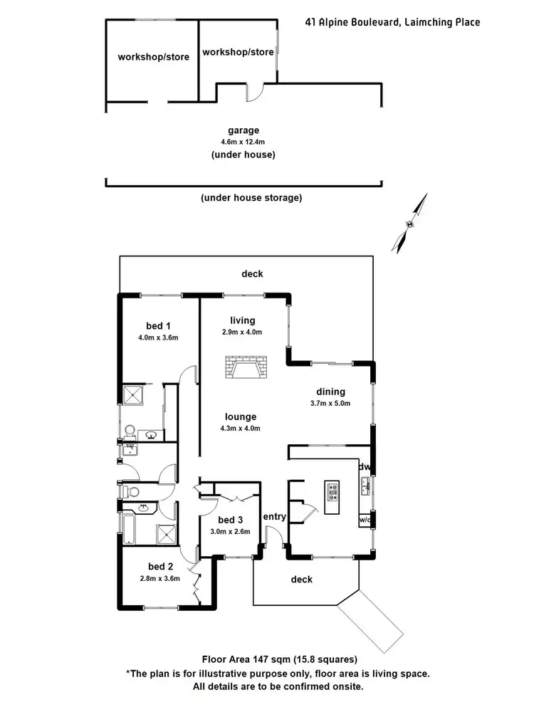 Floorplan of Homely house listing, 41 Alpine Boulevard, Launching Place VIC 3139