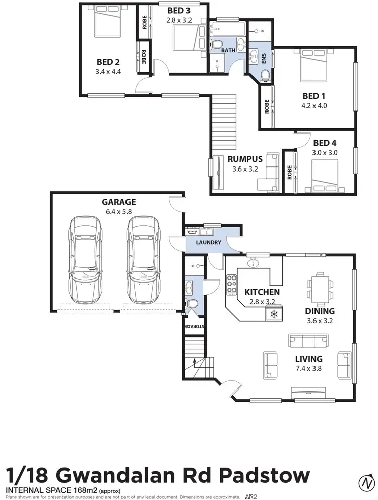 Floorplan of Homely townhouse listing, 1/18 Gwandalan Road, Padstow NSW 2211