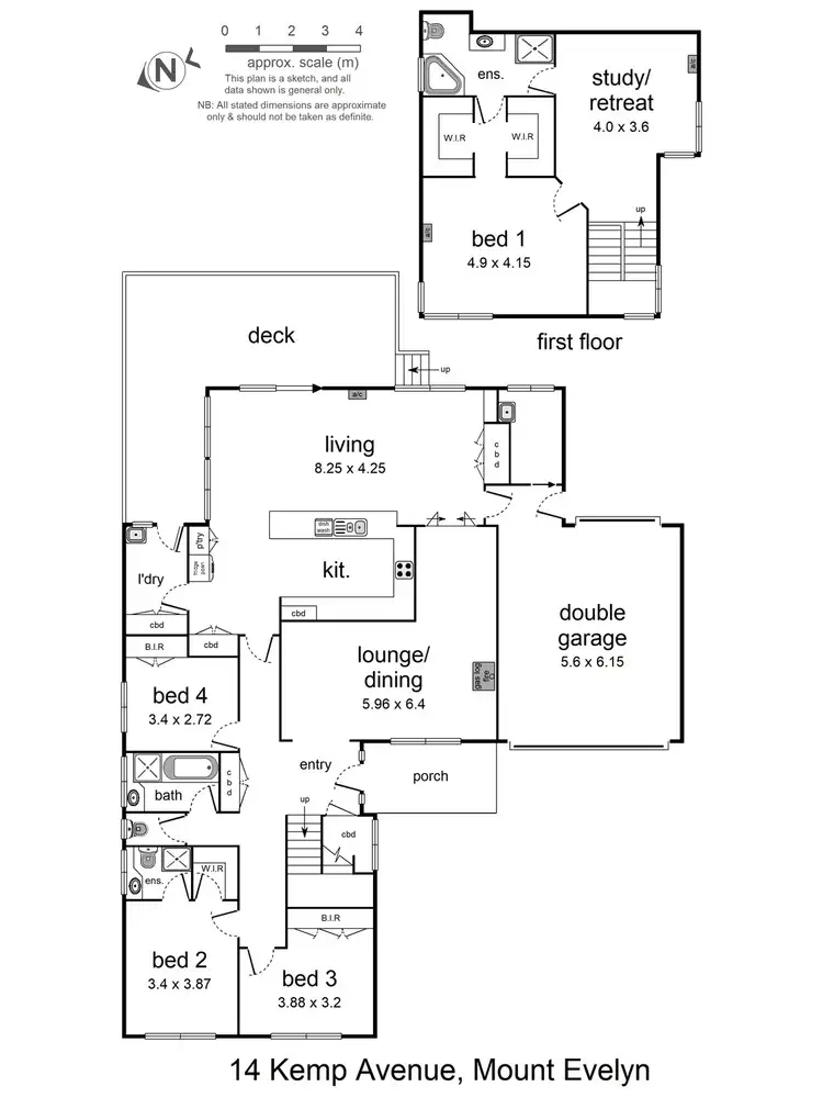 Floorplan of Homely house listing, 14 Kemp Avenue, Mount Evelyn VIC 3796