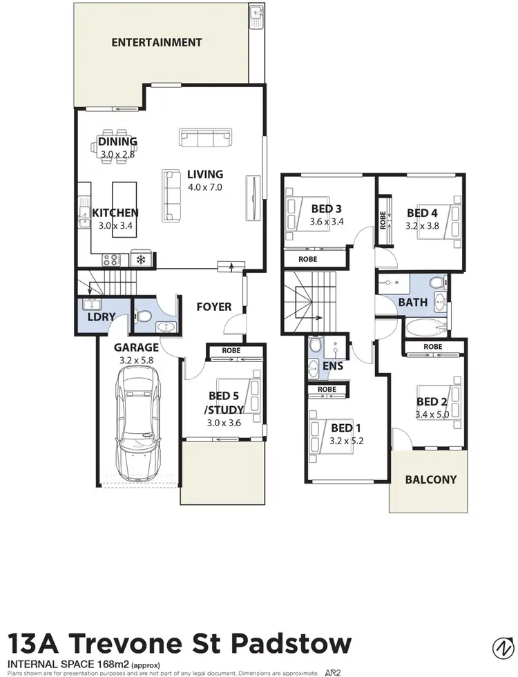 Floorplan of Homely semi-detached listing, 13A Trevone Street, Padstow NSW 2211