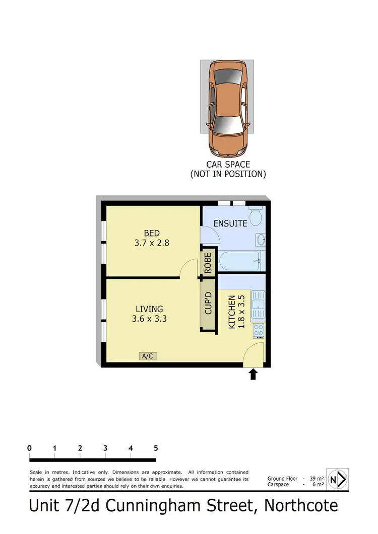 Floorplan of Homely unit listing, 7/2D Cunningham Street, Northcote VIC 3070
