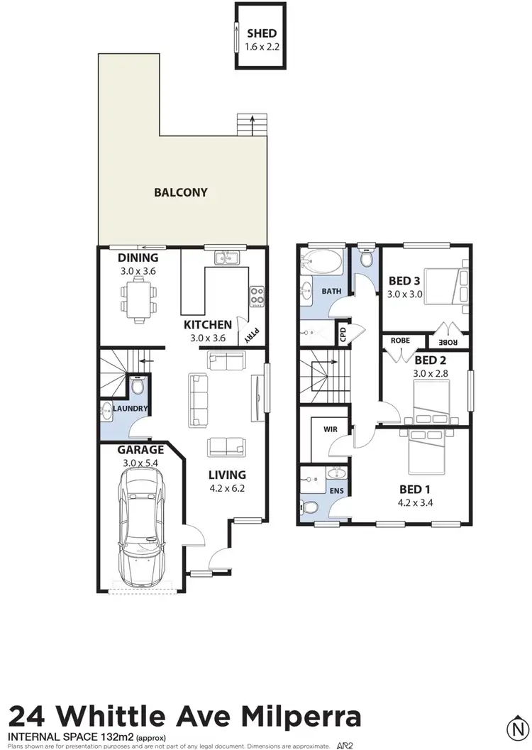 Floorplan of Homely semi-detached listing, 24 Whittle Avenue, Milperra NSW 2214