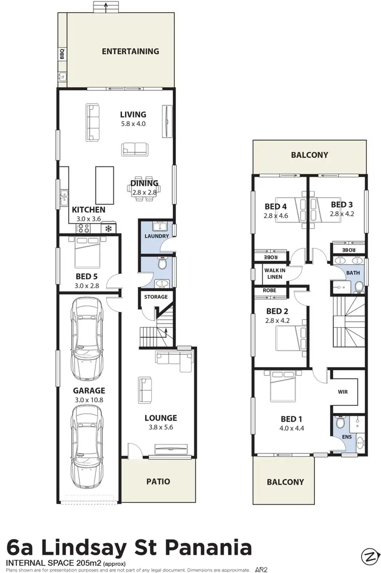 Floorplan of Homely semi-detached listing, 6A Lindsay Street, Panania NSW 2213