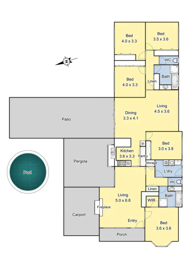 Floorplan of Homely house listing, 2 Murat Nook, Kialla VIC 3631