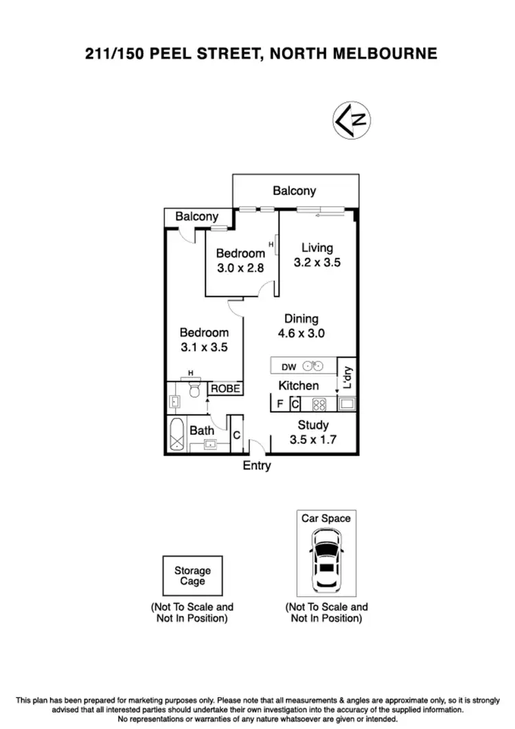 Floorplan of Homely apartment listing, 211/150 Peel Street, North Melbourne VIC 3051
