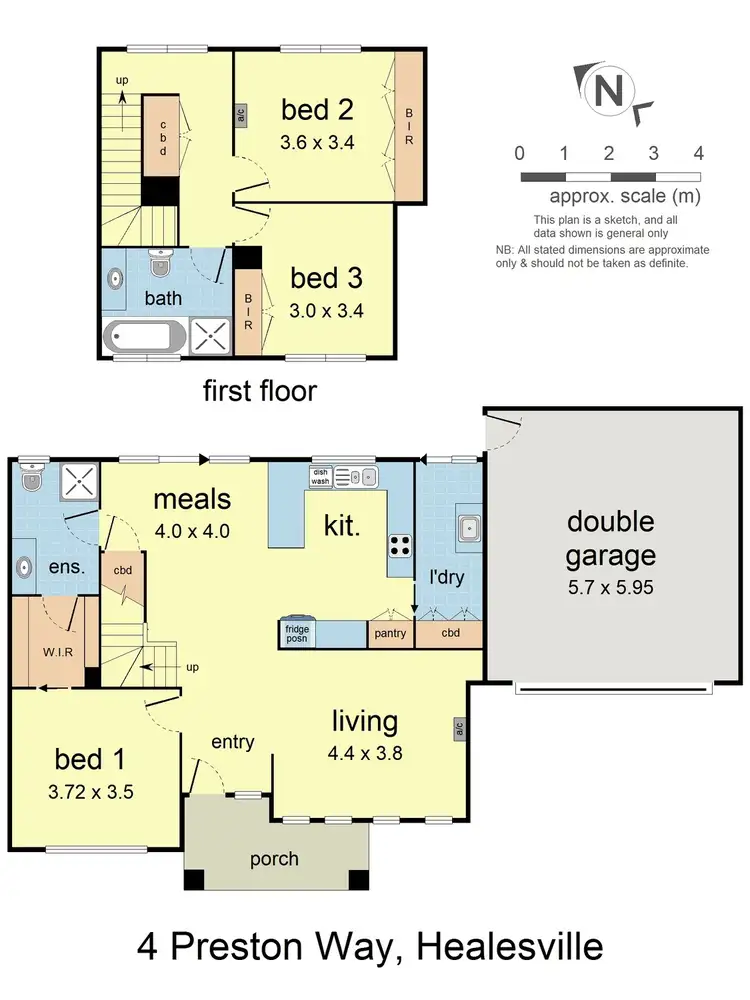 Floorplan of Homely house listing, 4 Preston Way, Healesville VIC 3777