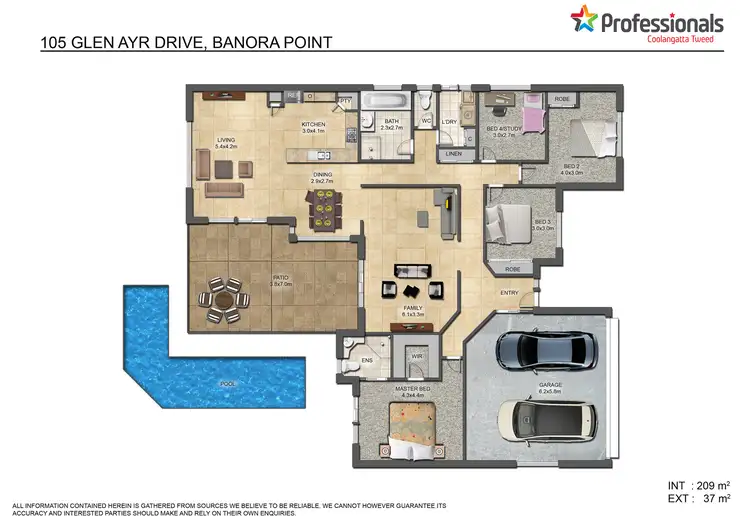 Floorplan of Homely house listing, 105 Glen Ayr Drive, Banora Point NSW 2486