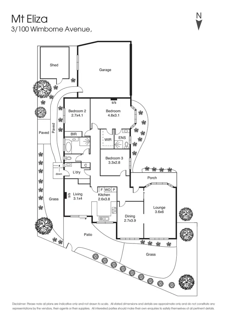 Floorplan of Homely villa listing, 3/100 Wimborne Avenue, Mount Eliza VIC 3930