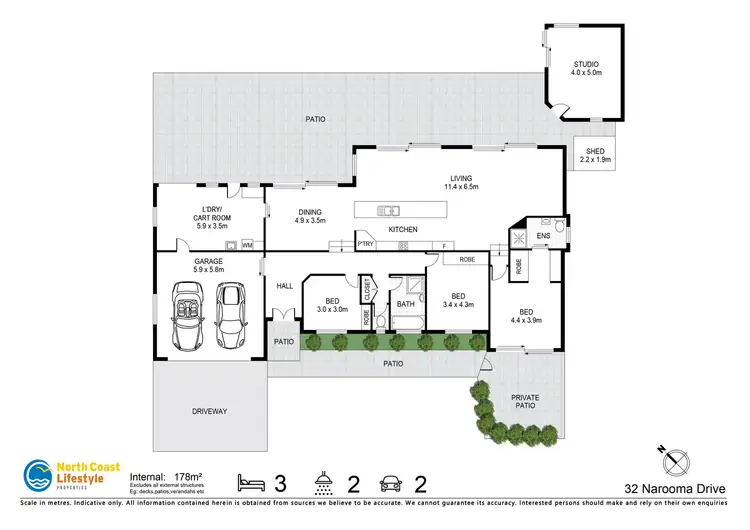 Floorplan of Homely house listing, 32 Narooma Drive, Ocean Shores NSW 2483