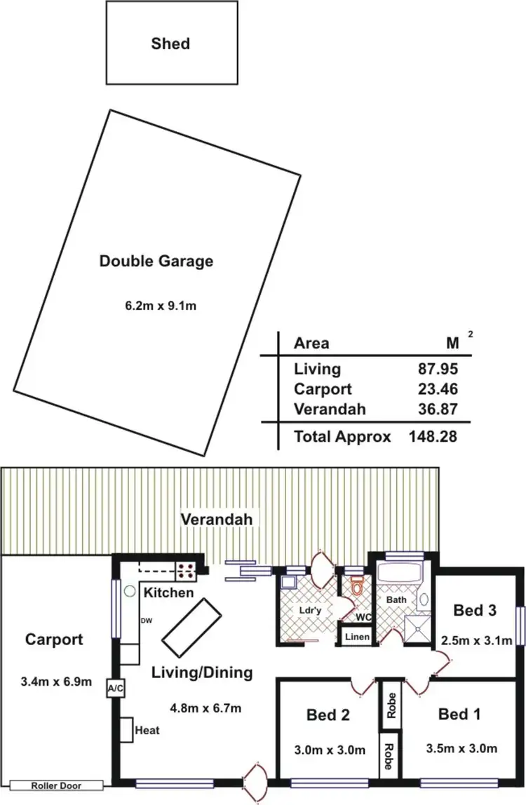 Floorplan of Homely house listing, 23 Andrew Smith Drive, Parafield Gardens SA 5107