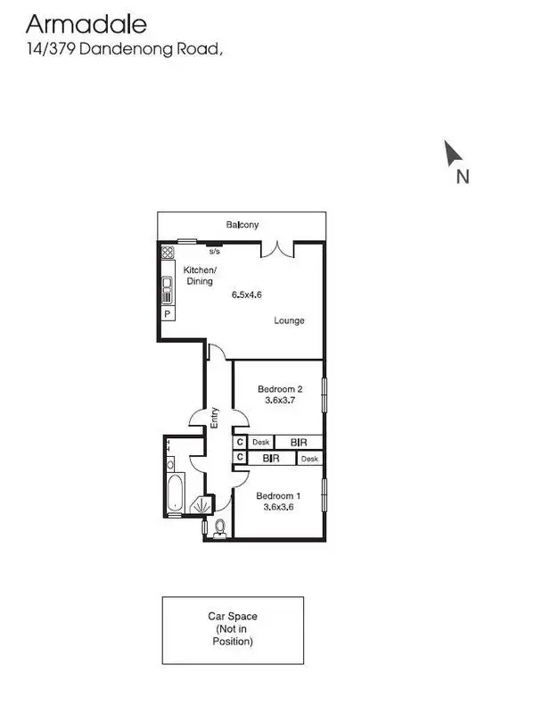 Floorplan of Homely apartment listing, 14/379 Dandenong Road, Armadale VIC 3143