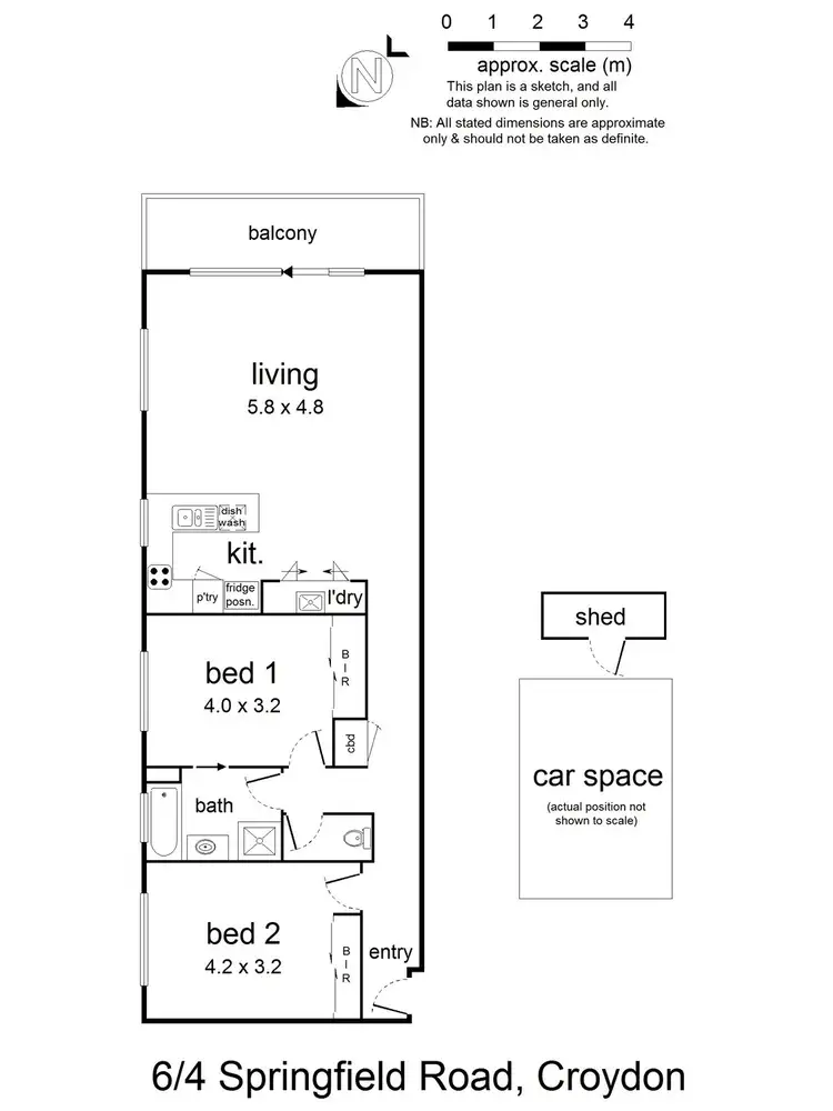 Floorplan of Homely apartment listing, 6/4 Springfield Avenue, Croydon VIC 3136