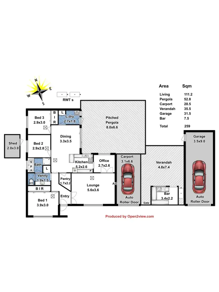 Floorplan of Homely house listing, 16 Edith Close, Hillbank SA 5112