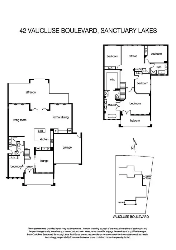 Floorplan of Homely house listing, 42 Vaucluse Boulevard, Sanctuary Lakes VIC 3030