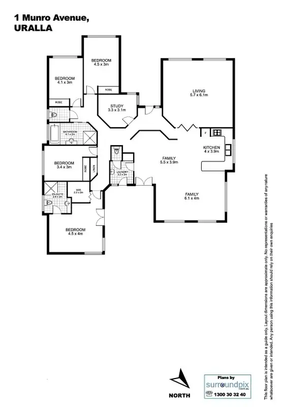 Floorplan of Homely house listing, 1 Munro Avenue, Uralla NSW 2358