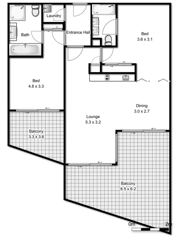 Floorplan of Homely apartment listing, 103-104 2 Martin Street, Ballina NSW 2478