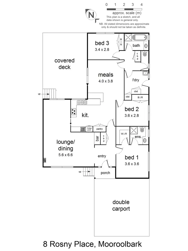 Floorplan of Homely house listing, 8 Rosny Place, Mooroolbark VIC 3138