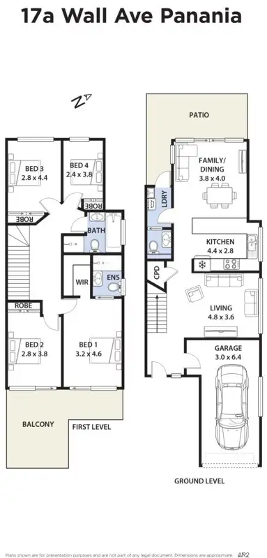 Floorplan of Homely semi-detached listing, 17A Wall Avenue, Panania NSW 2213