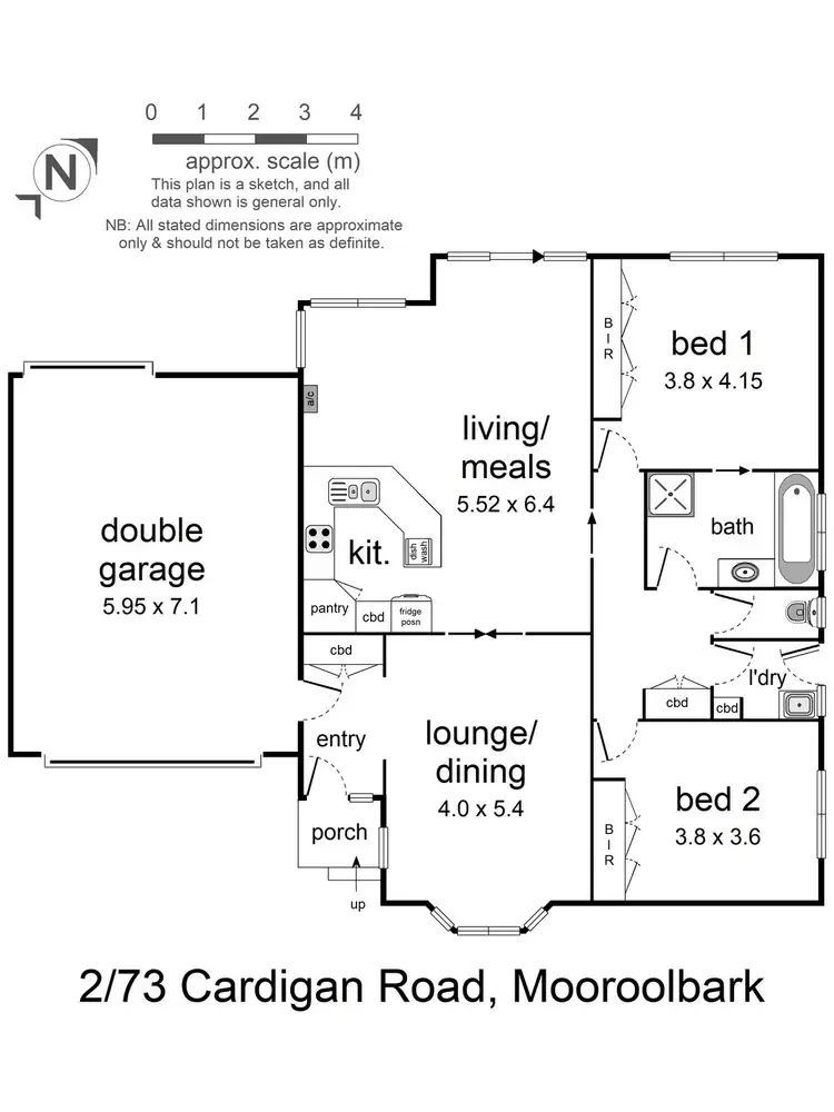 Floorplan of Homely unit listing, 2/73 Cardigan Road, Mooroolbark VIC 3138