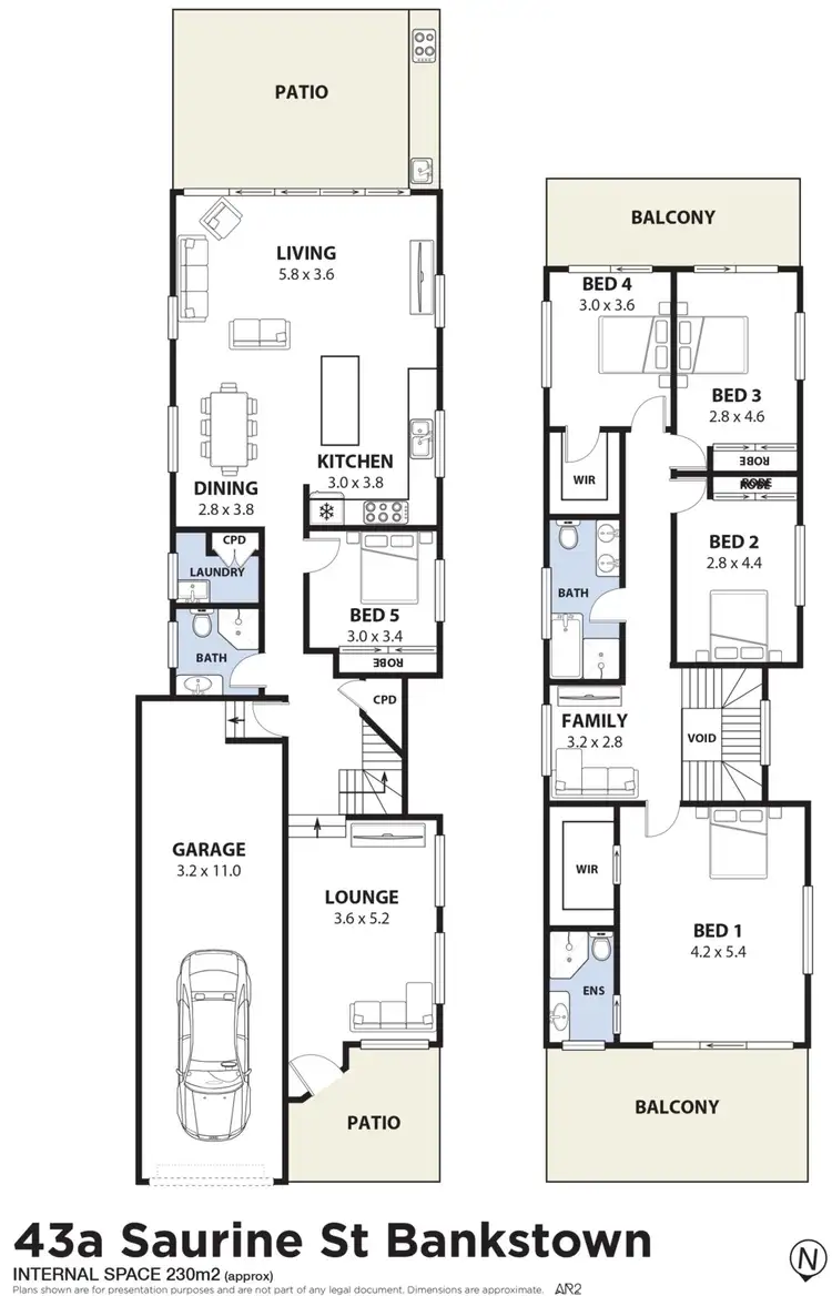 Floorplan of Homely semi-detached listing, 43A Saurine Street, Bankstown NSW 2200