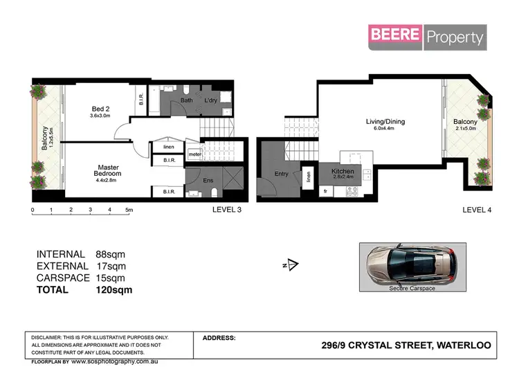 Floorplan of Homely apartment listing, 296/9 Crystal Street, Waterloo NSW 2017