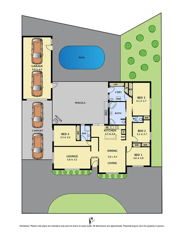 Floorplan of Homely house listing, 5 Sedgefield Place, Craigieburn VIC 3064